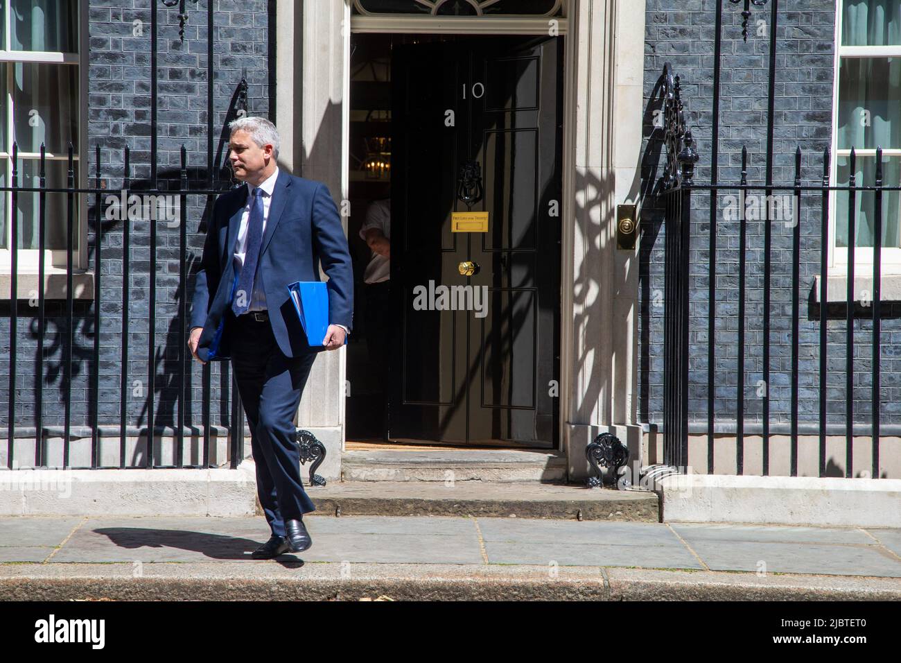 London, England, UK. 8th June, 2022. Minister for the Cabinet Office and Chancellor of the Duchy of Lancaster and Number 10 Chief of Staff STEVE BARCLAY is seen leaving 10 Downing Street. (Credit Image: © Tayfun Salci/ZUMA Press Wire) Stock Photo