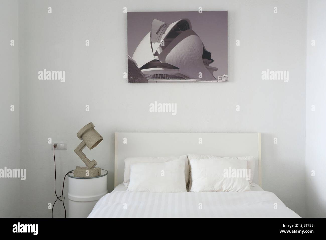 Spain, Valencia, Ruzafa district, ABCyou Bed & Breakfast, room with a photo of the Opera of