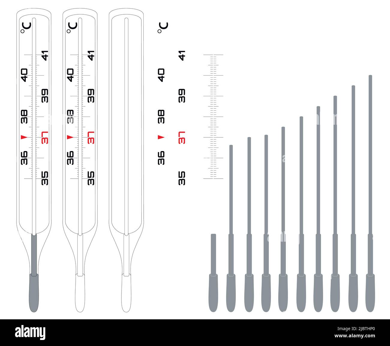 Thermometer constructor for measuring body temperature. Celsius