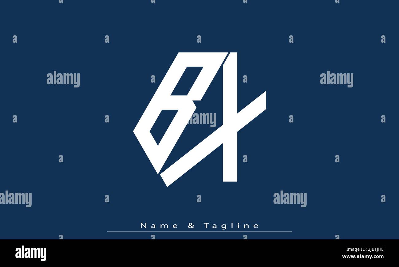 Alphabet letters Initials Monogram logo BX, XB Stock Vector