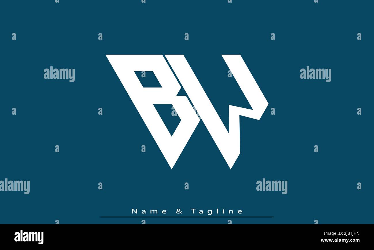 Alphabet letters Initials Monogram logo BW, WB Stock Vector