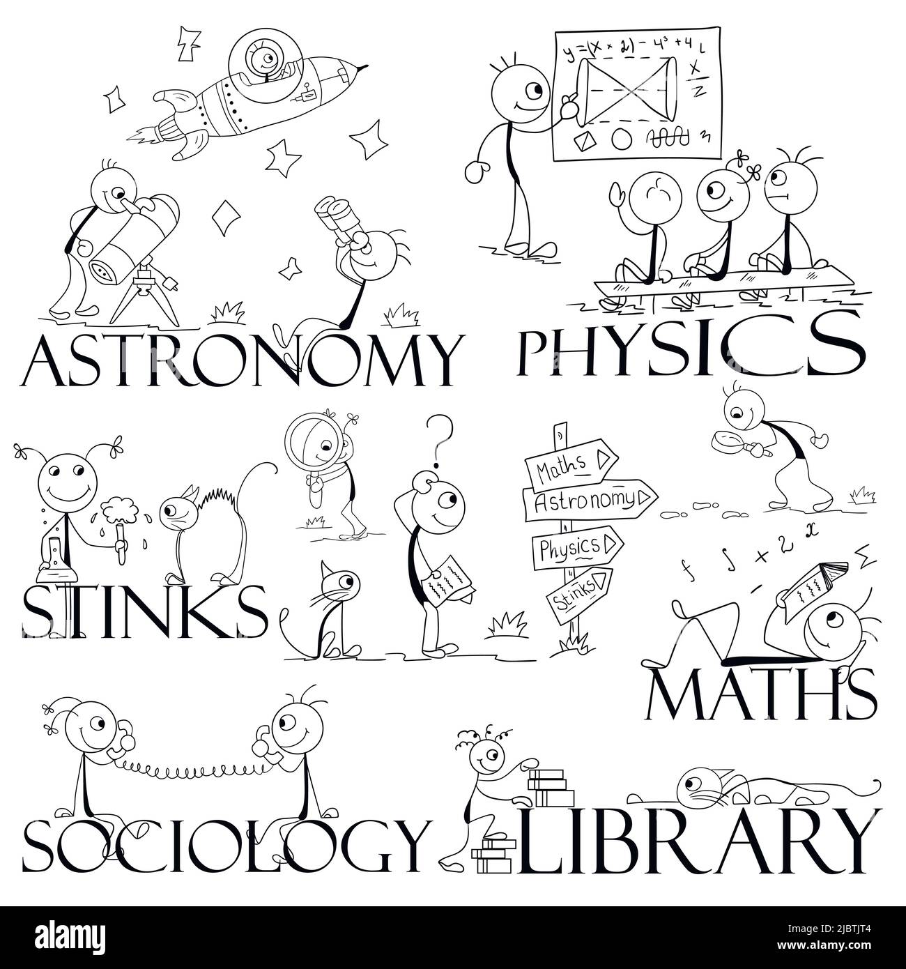Mathematics funny drawing maths hi-res stock photography and images - Alamy