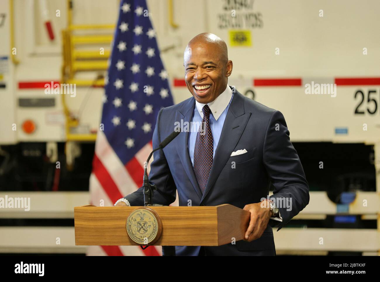 Spring Street DSNY, New York, USA, June 07, 2022 - New York City Mayor ...