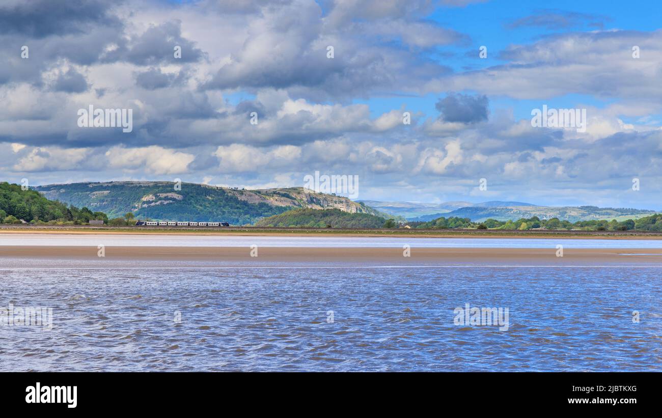 Across the Kent Channel of Milnthorpe Sands with Whitbarrow in the ...