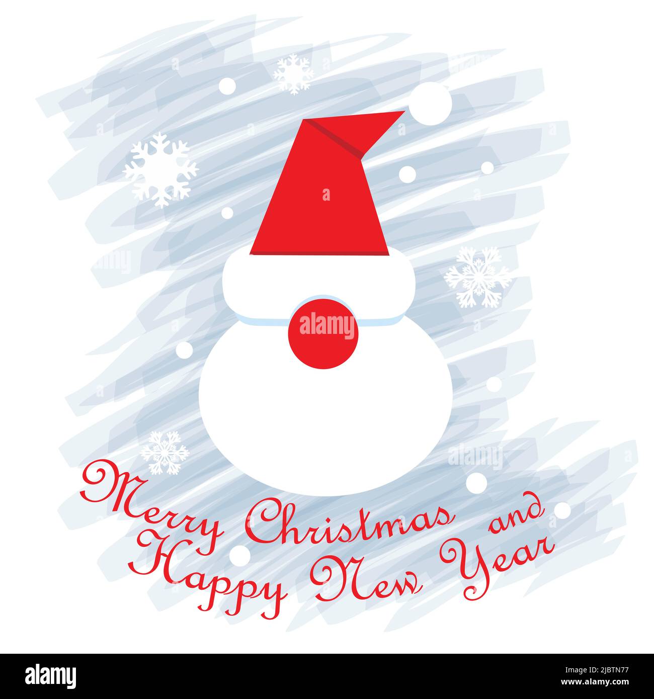 Christmas Santa Claus for postcards and congratulations stickers. Cartoon Santa Claus for good mood. Stock Vector
