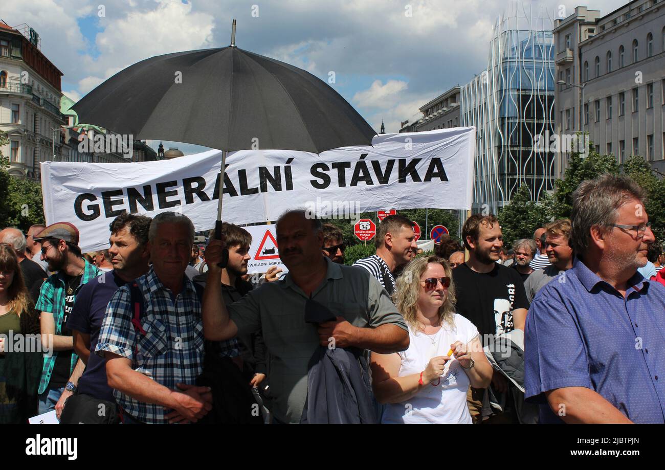 The Czech Agrarian Chamber and the Agricultural Association protest