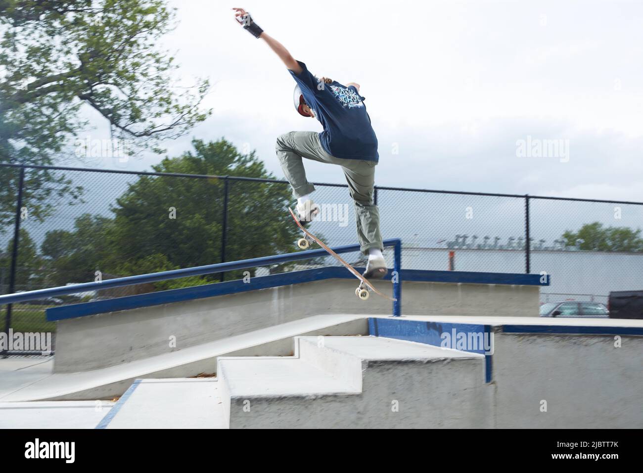 Skateboarding helmet skatepark hires stock photography and images Alamy