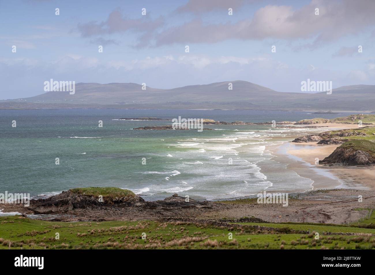 Lettergesh beach, on the atlantic coast of county Galway, Ireland Stock Photo