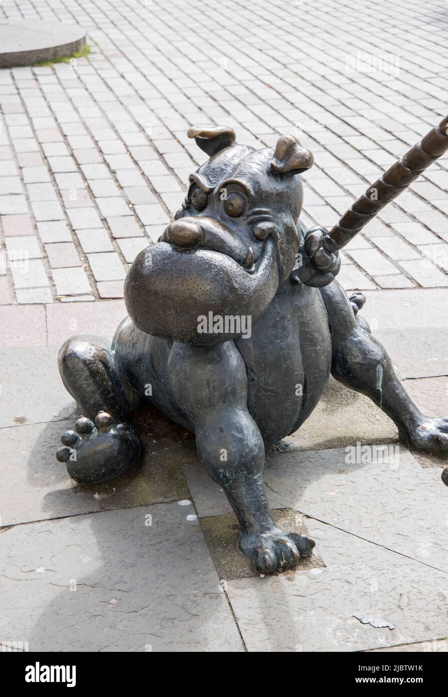 the desperate dan statue in dundee , a loved character from the dandy