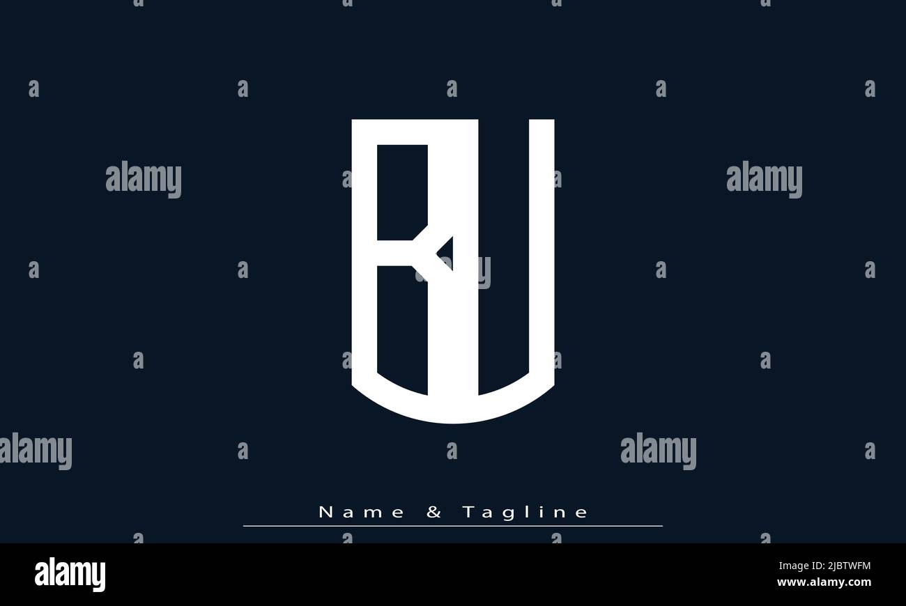 Alphabet letters Initials Monogram logo BU, UB Stock Vector