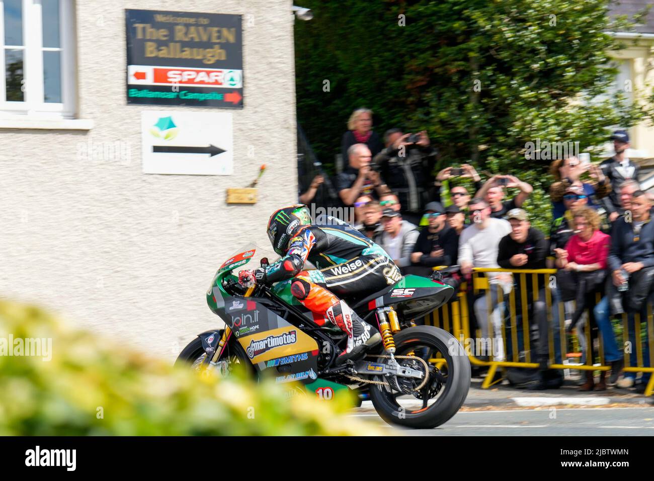 Douglas, Isle Of Man. 19th Jan, 2022. Peter Hickman representing the PHR Performance team on his way to winning the Bennetts Supertwin TT Race at the Isle of Man, Douglas, Isle of Man on the 8 June 2022. Photo by David Horn. Credit: PRiME Media Images/Alamy Live News Stock Photo