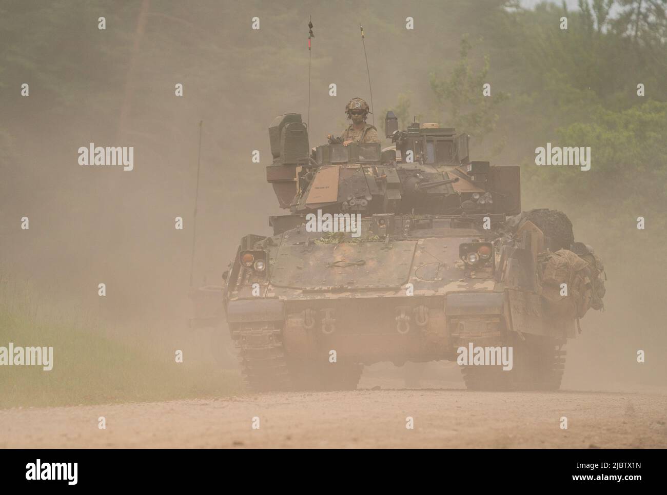 Hohenfels, Germany. 08th June, 2022. A U.S. Army M2/M3 Bradley infantry ...