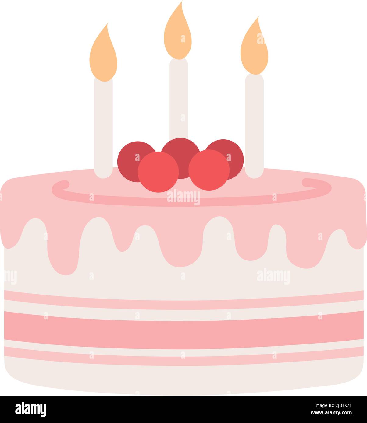 birthday cake with candles Stock Vector Image & Art - Alamy