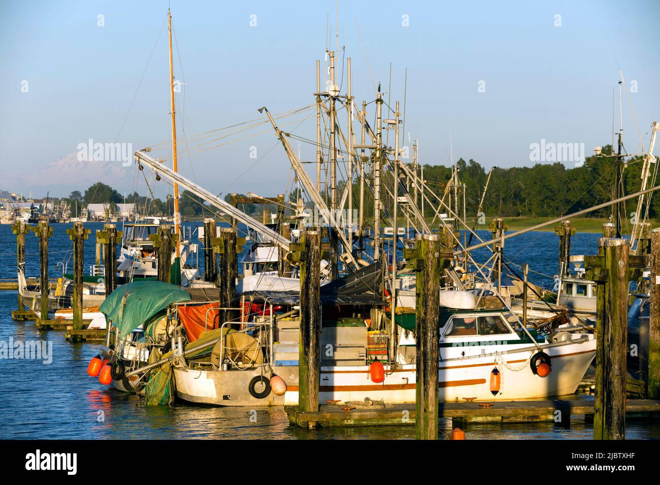 Steveston was originally a small town founded in 1880 by William Herbert Steves near Vancouver, British Columbia. It has since been absorbed into the Stock Photo