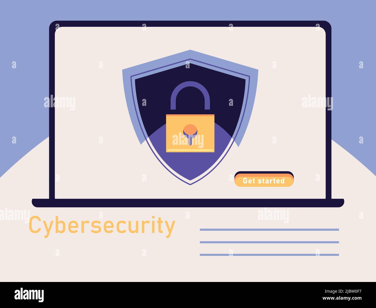 cybersecurity laptop digital Stock Vector Image & Art - Alamy