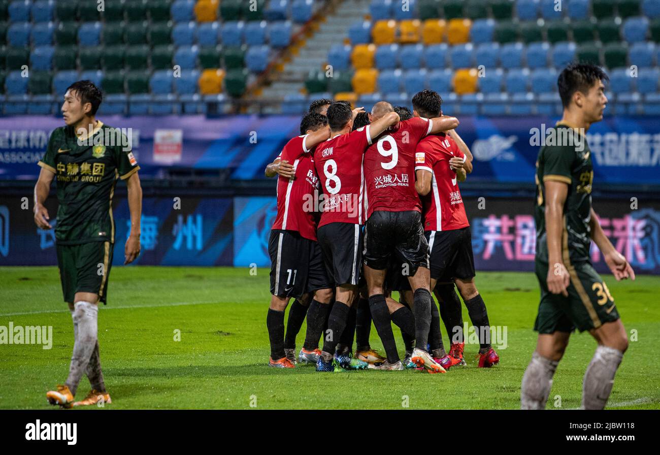 Meizhou, China's Guangdong Province. 8th June, 2022. Players of Chengdu
