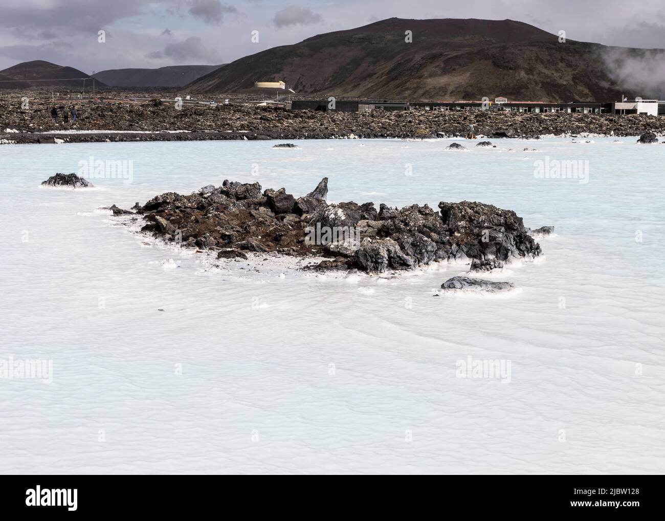 The Blue Lagoon hot pools Iceland Stock Photo