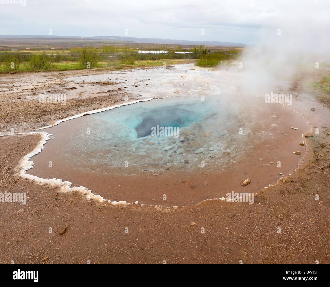 Hot springs at Geysir Iceland Stock Photo