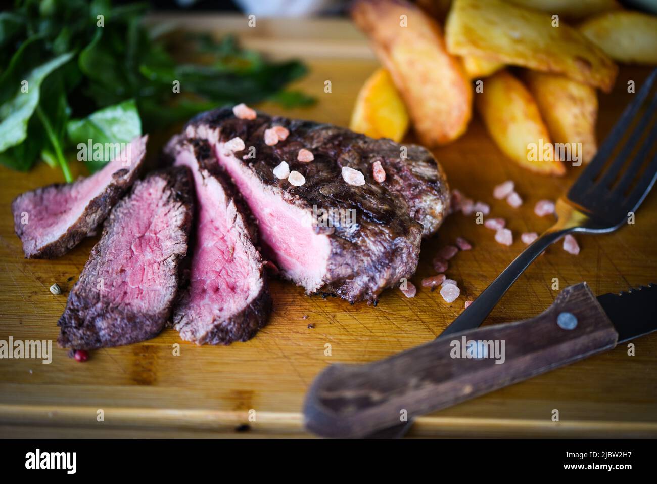 delicious beef steak on the grill Stock Photo - Alamy
