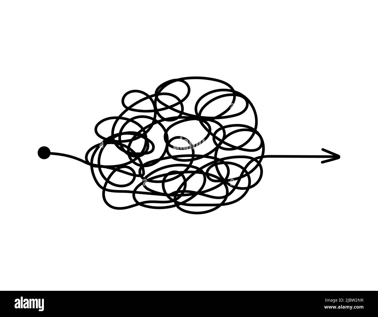 Tangle tangled and untangled. Abstract metaphor, concept of solving  problems in business Stock Vector Image & Art - Alamy