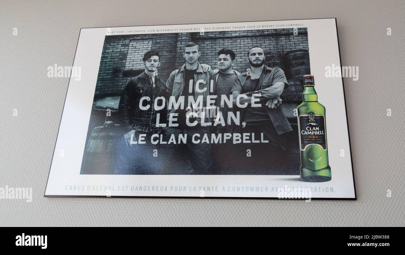 PUBLICITE ADVERTISING 1986 CLAN CAMPBELL whisky