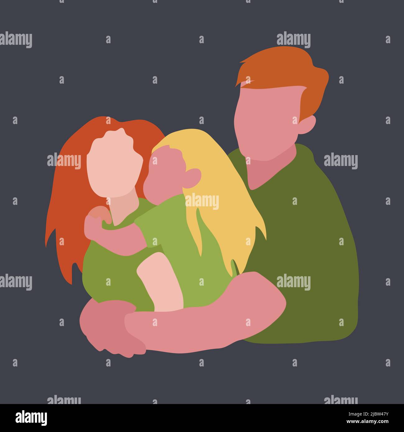 Happy Family illustration Stock Vector Image & Art - Alamy
