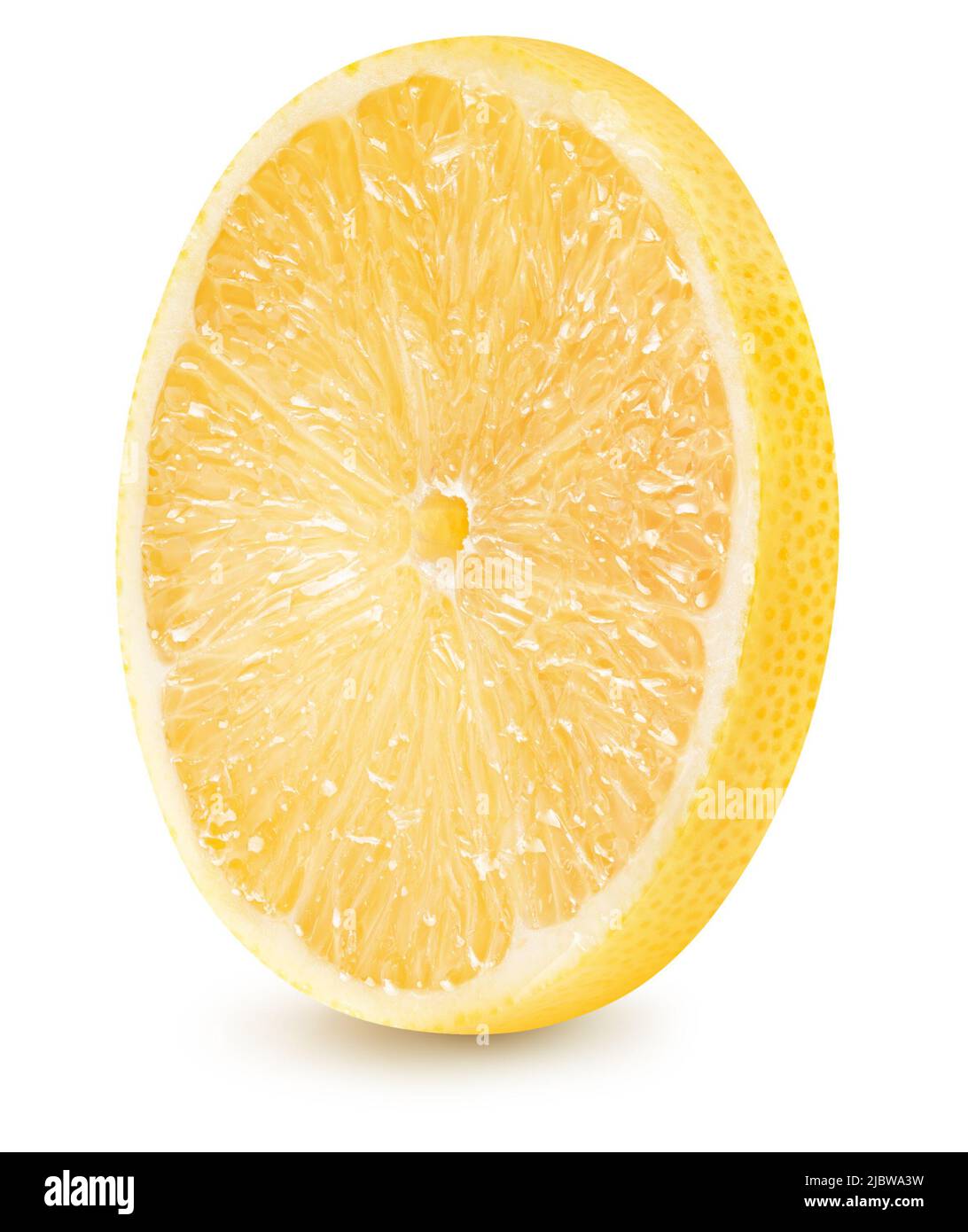 lemon slice isolated on a white background with clipping path. Stock Photo