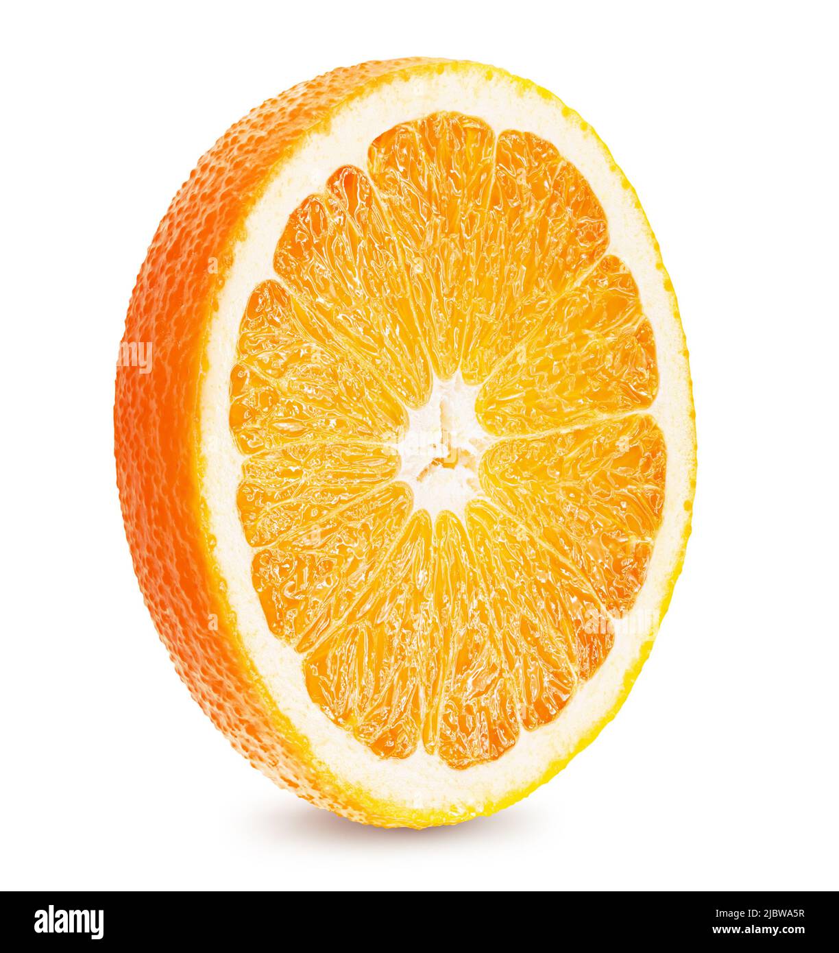 orange slice isolated on a white background with clipping path. Stock Photo