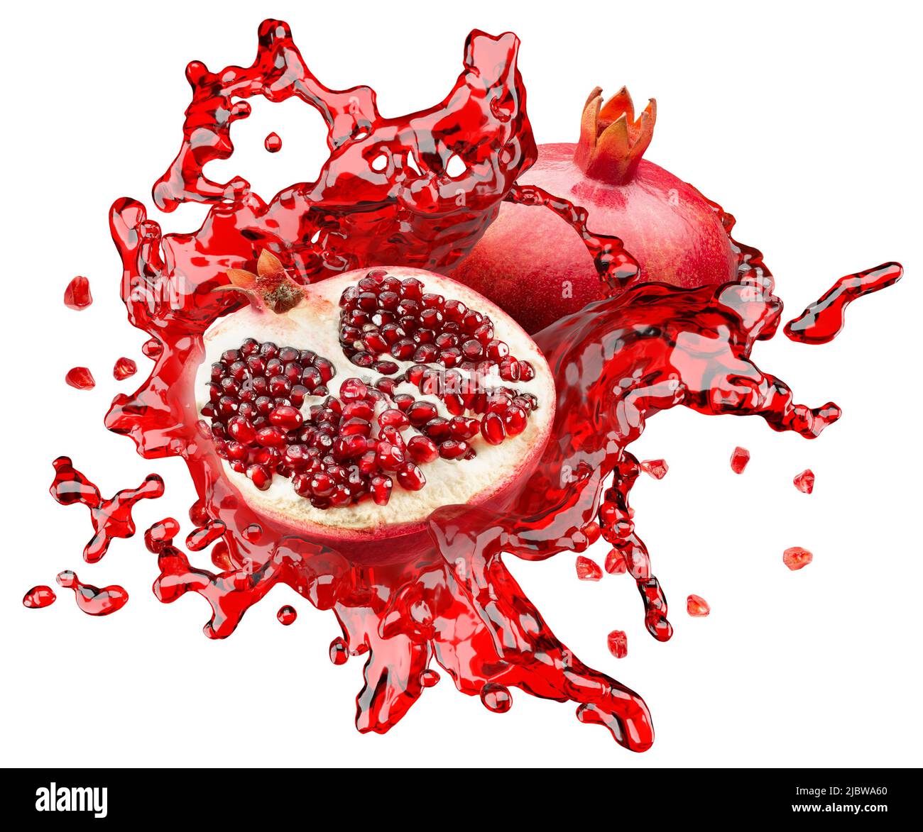 pomegranates-in-red-juice-splash-with-isolated-on-a-white-background-with-clipping-path-2JBWA60.jpg