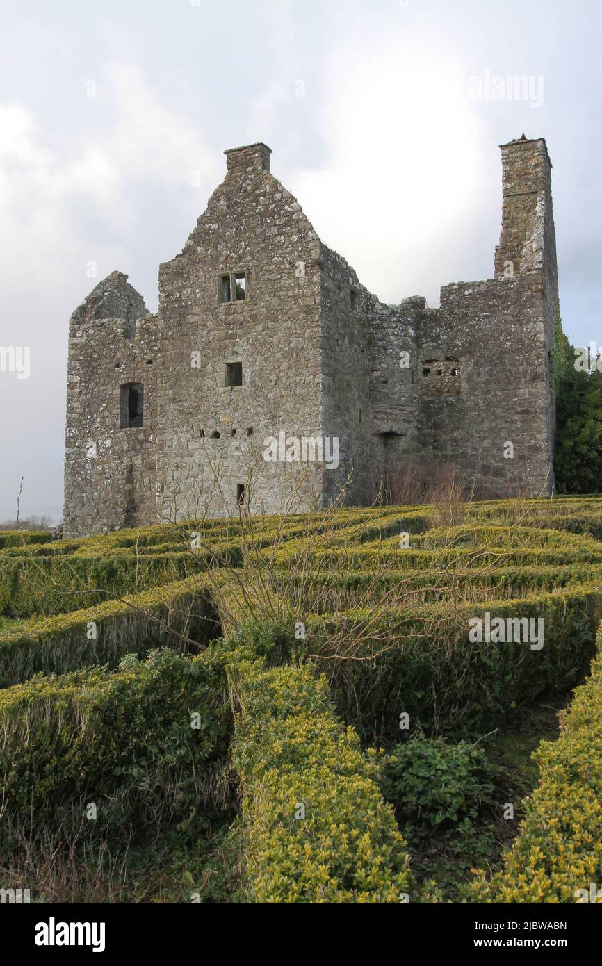 Tully Castle, Lough Erne, County Fermanagh, Northern Ireland Stock Photo