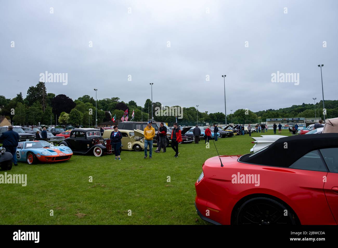 American Classic Car Show at Keynsham rugby club (Jun22 Stock Photo Alamy