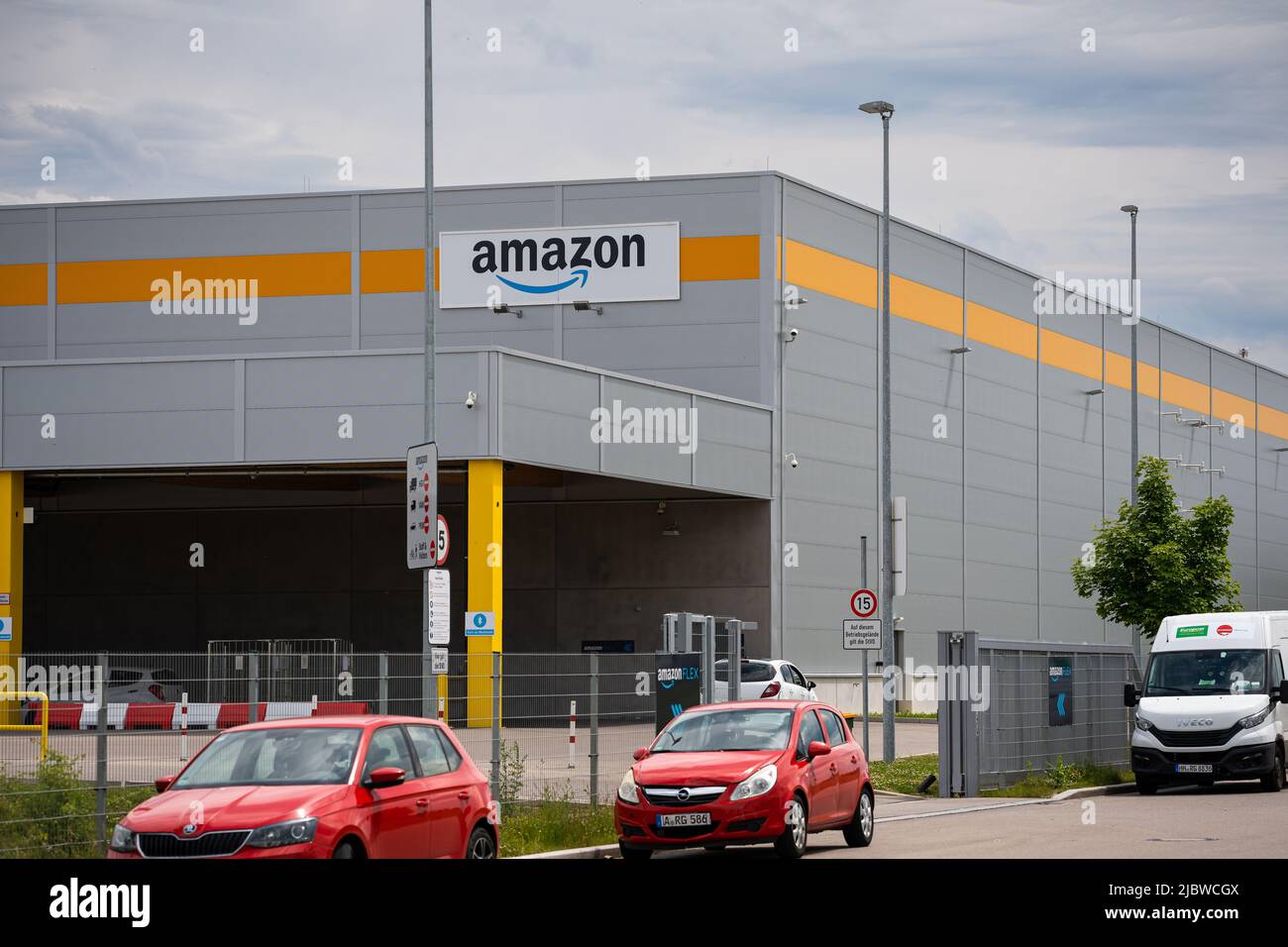 Amazon Logo On The Facade Of An Amazon Distribution Center At The  Gersthofen Site, The American Online Mail Order Company Is The Market Leader  Stock Photo - Alamy