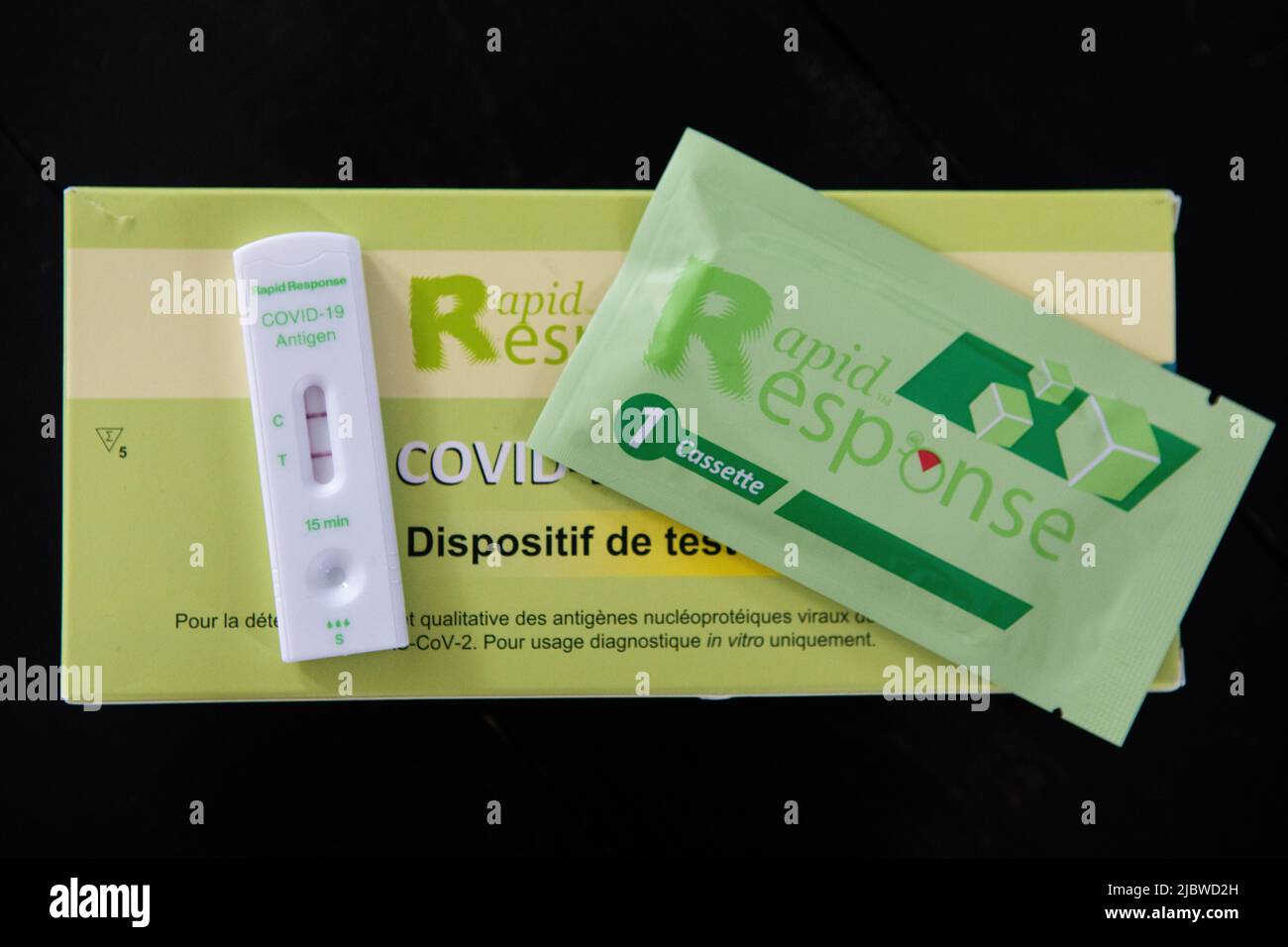 Positive Covid19 Antigen Test, home test Stock Photo Alamy