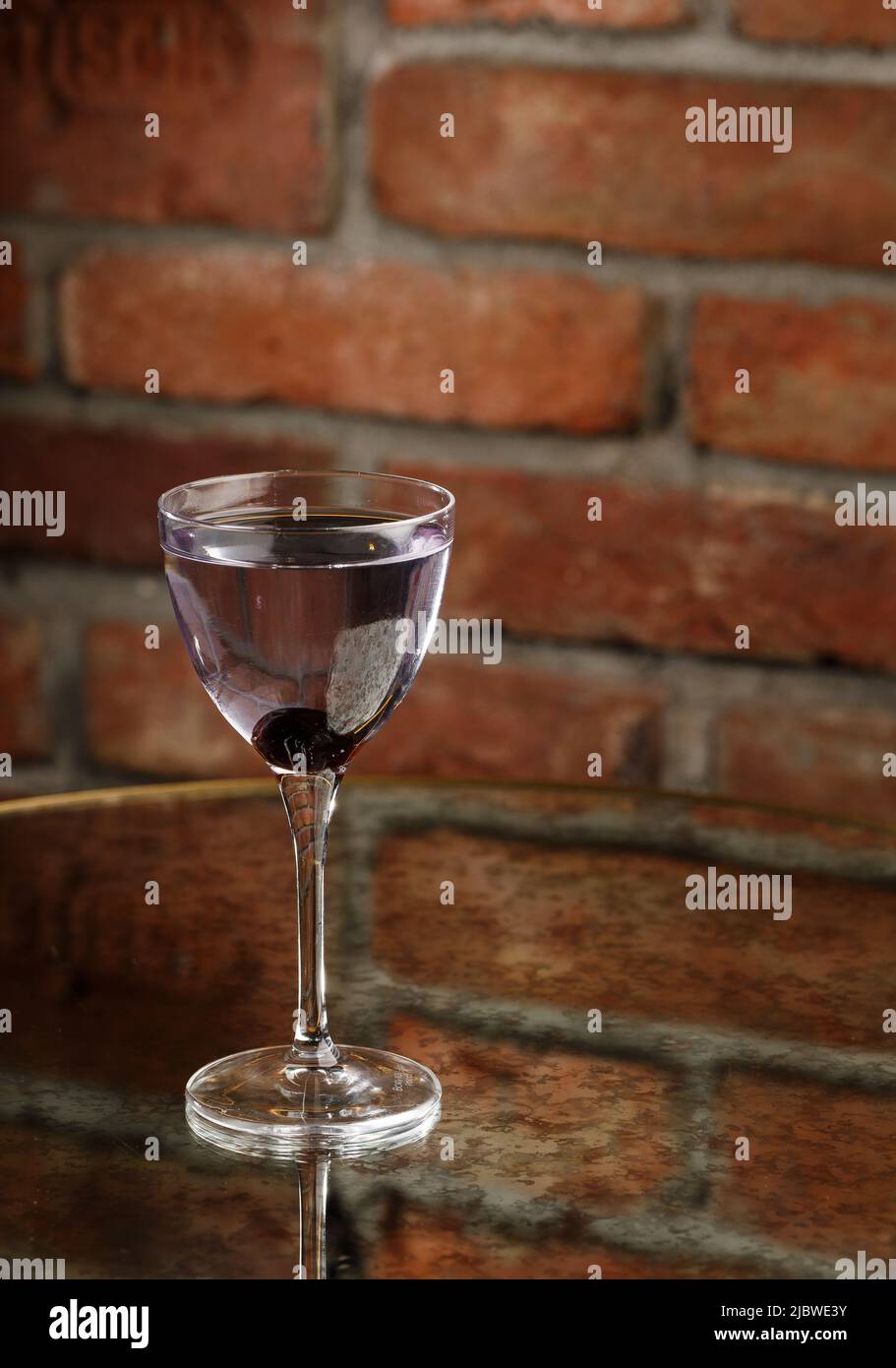 Aviation, drink with gin, lemon juice, maraschino liqueur and violet