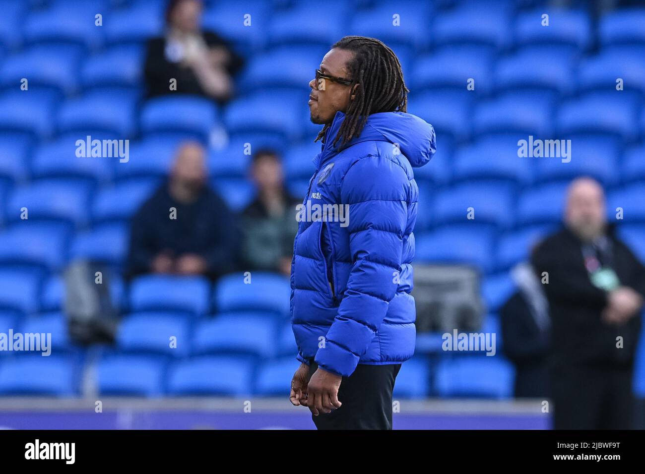 Cardiff, UK. 08th June, 2022. Edgar Davids is in atendence in Cardiff, United Kingdom on 6/8/2022. (Photo by Craig Thomas/News Images/Sipa USA) Credit: Sipa USA/Alamy Live News Stock Photo
