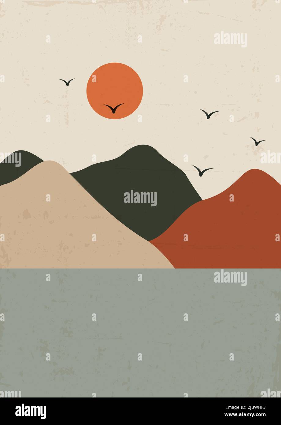 textured mountain landscape background illustration Stock Vector Image ...