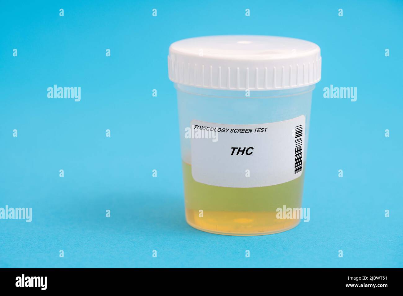THC. THC toxicology screen urine tests for doping and drugs Stock Photo