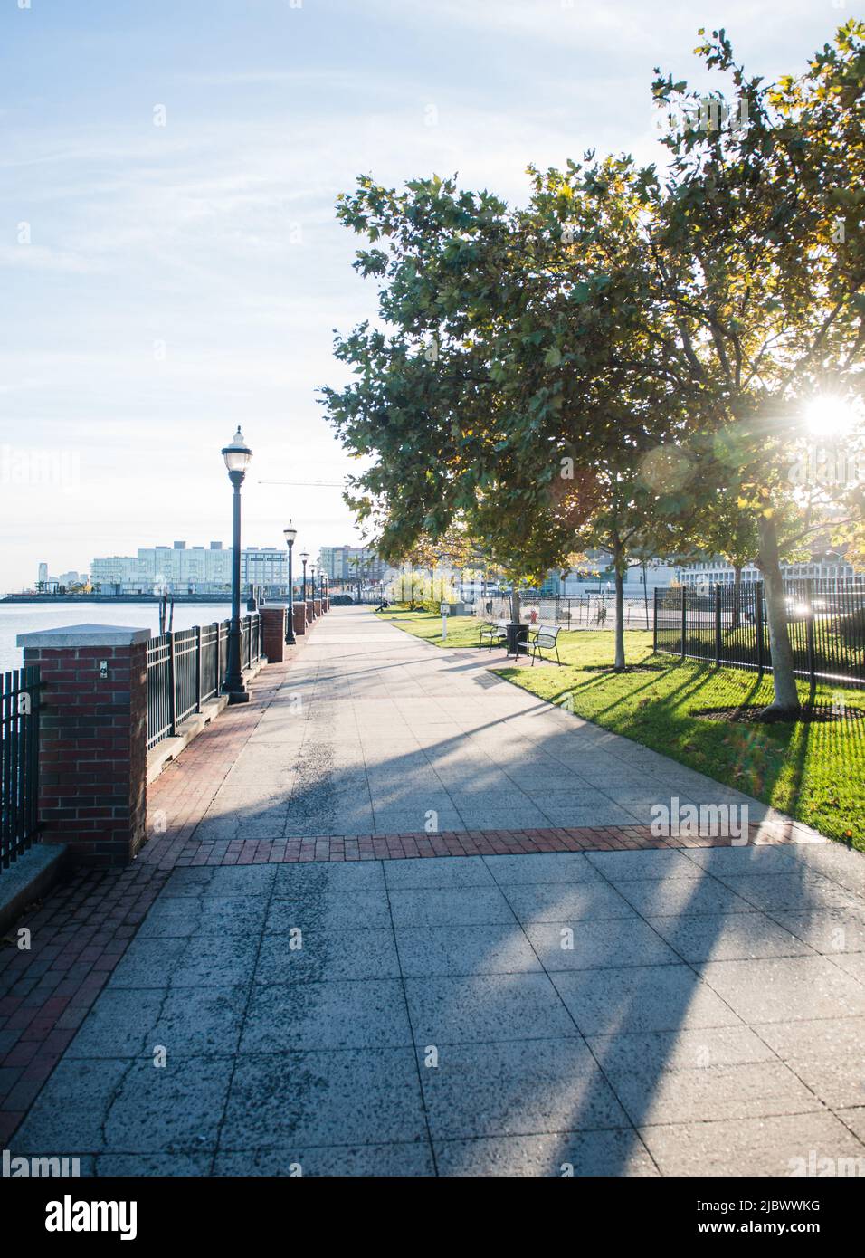 Walkway in West New York, New Jersey Stock Photo Alamy