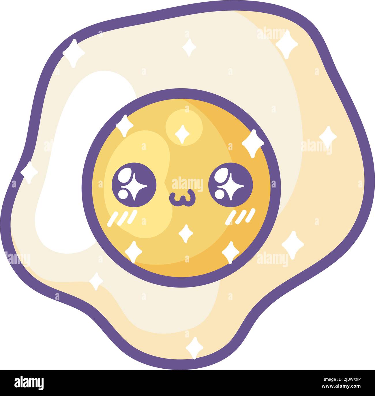fried egg kawaii cartoon Stock Vector Image \u0026 Art - Alamy, image size:1300x1373