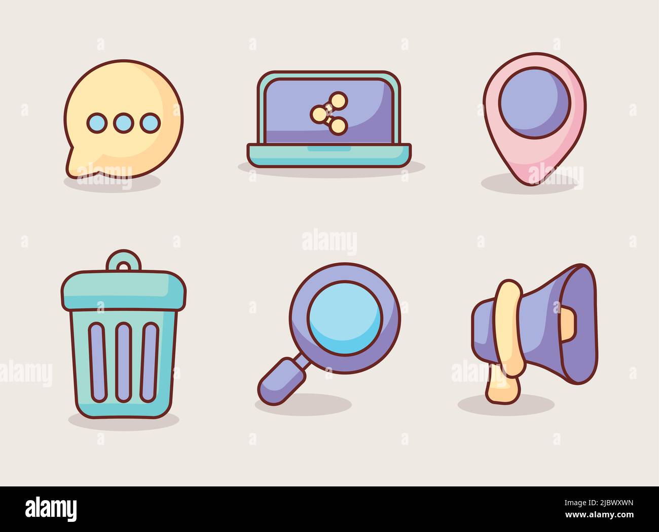 set of social media Stock Vector Image & Art - Alamy