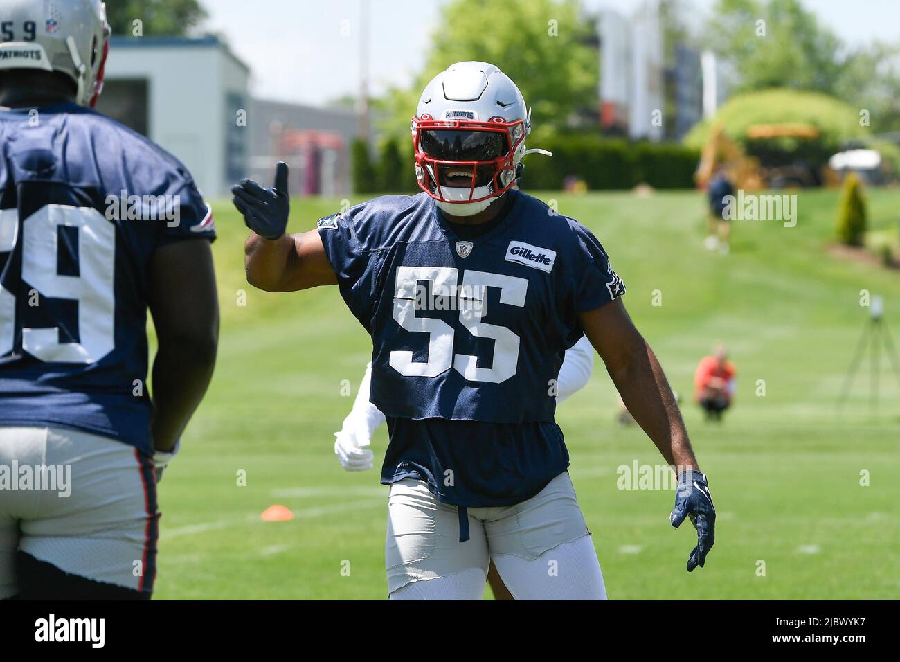 New England Patriots linebacker Eric Alexander (52) during