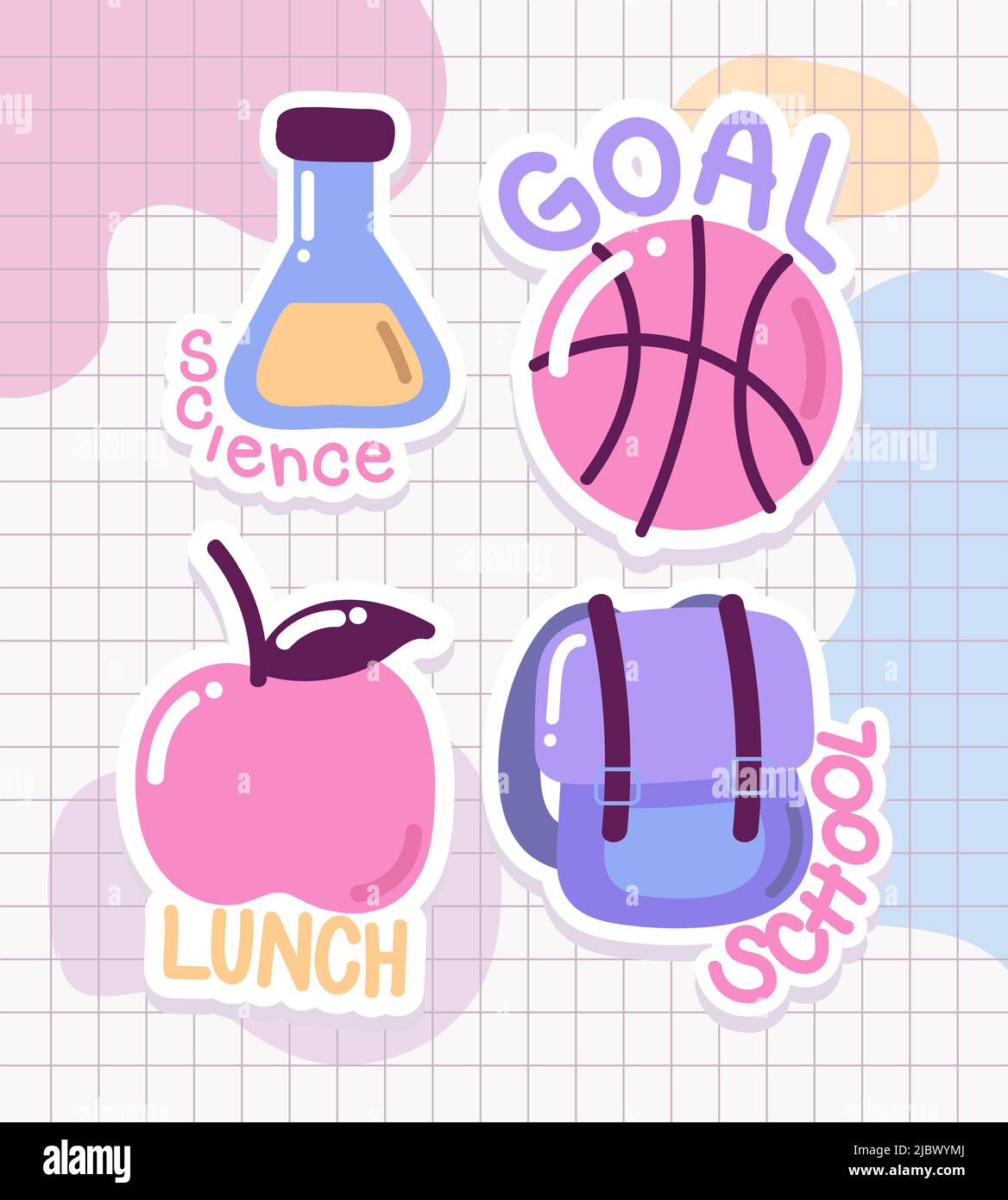 set of back to school Stock Vector Image & Art - Alamy
