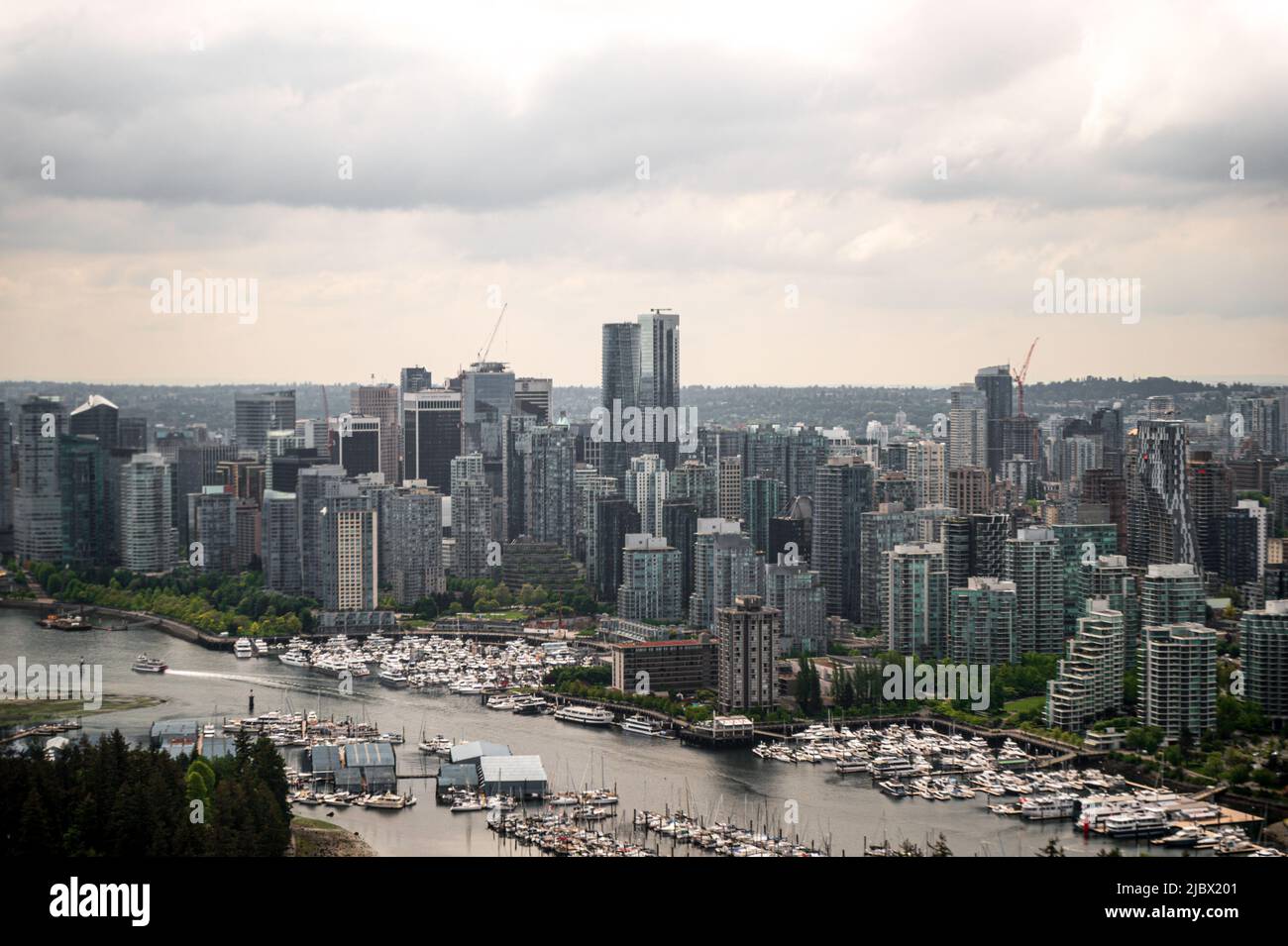 Views from a Vancouver harbour from a DHC-3 de Havilland Turbine Single Otter Stock Photo