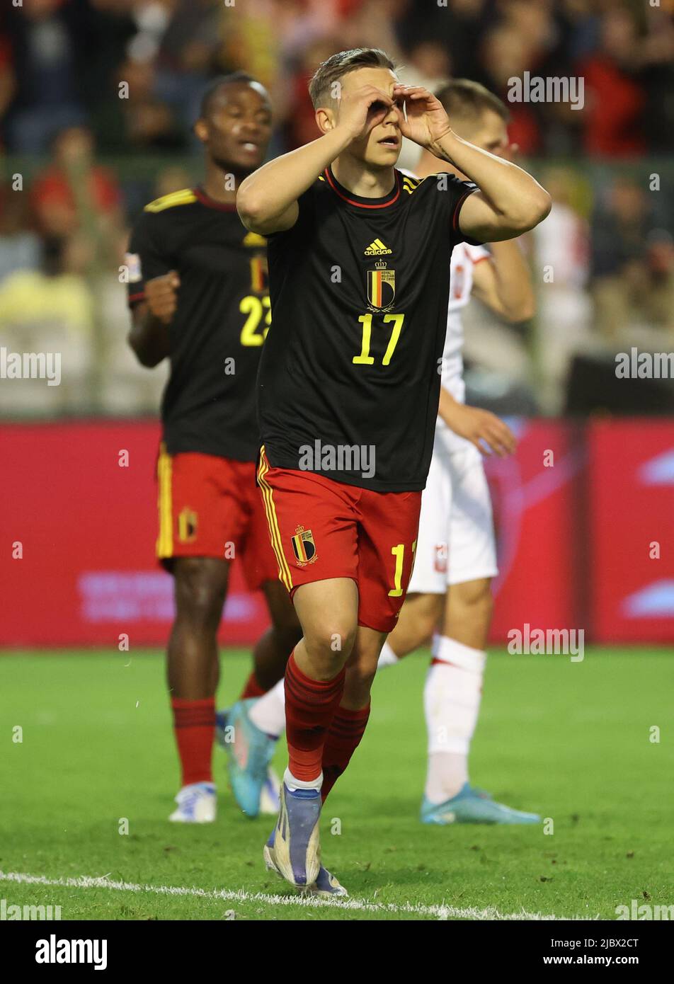Belgium s Leandro Trossard Celebrates After Scoring During A Soccer belgium-s-leandro-trossard-celebrates-after-scoring-during-a-soccer