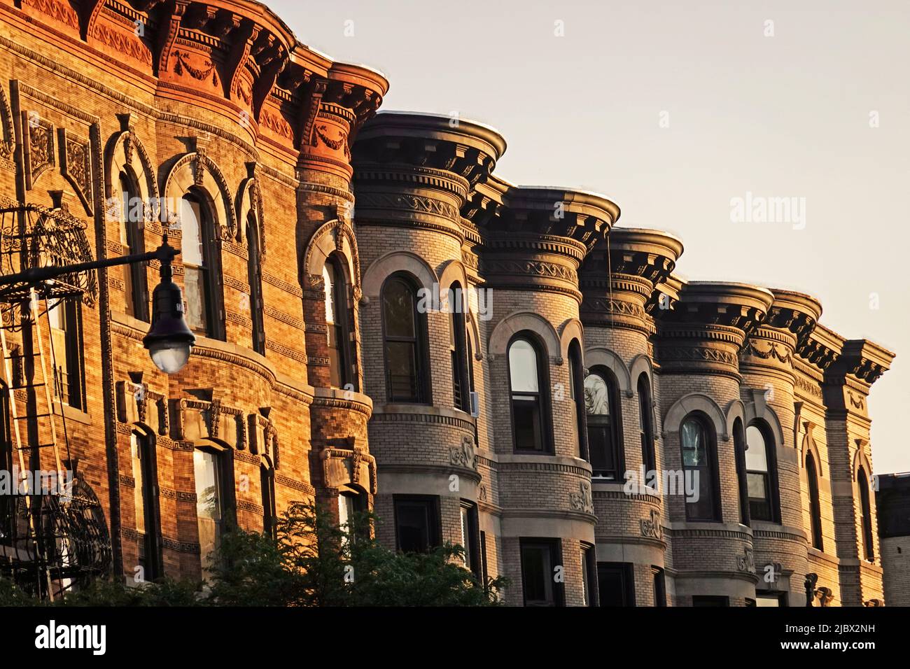 row houses along Prospect Park west in Brooklyn NYC Stock Photo Alamy