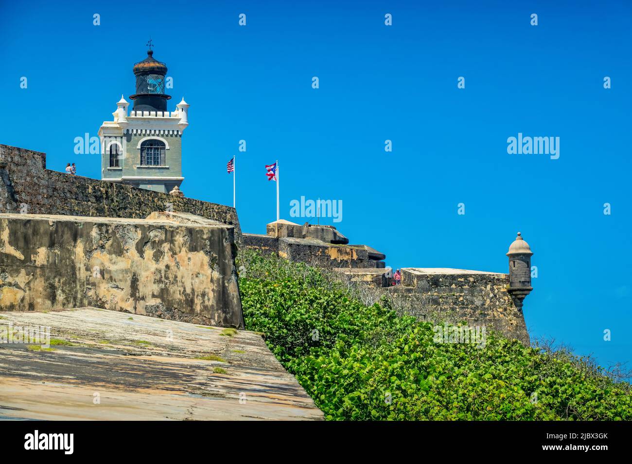 Castillo San Felipe del Morro historic fort in San Juan, Puerto Rico. Unesco World Heritage Site. Stock Photo