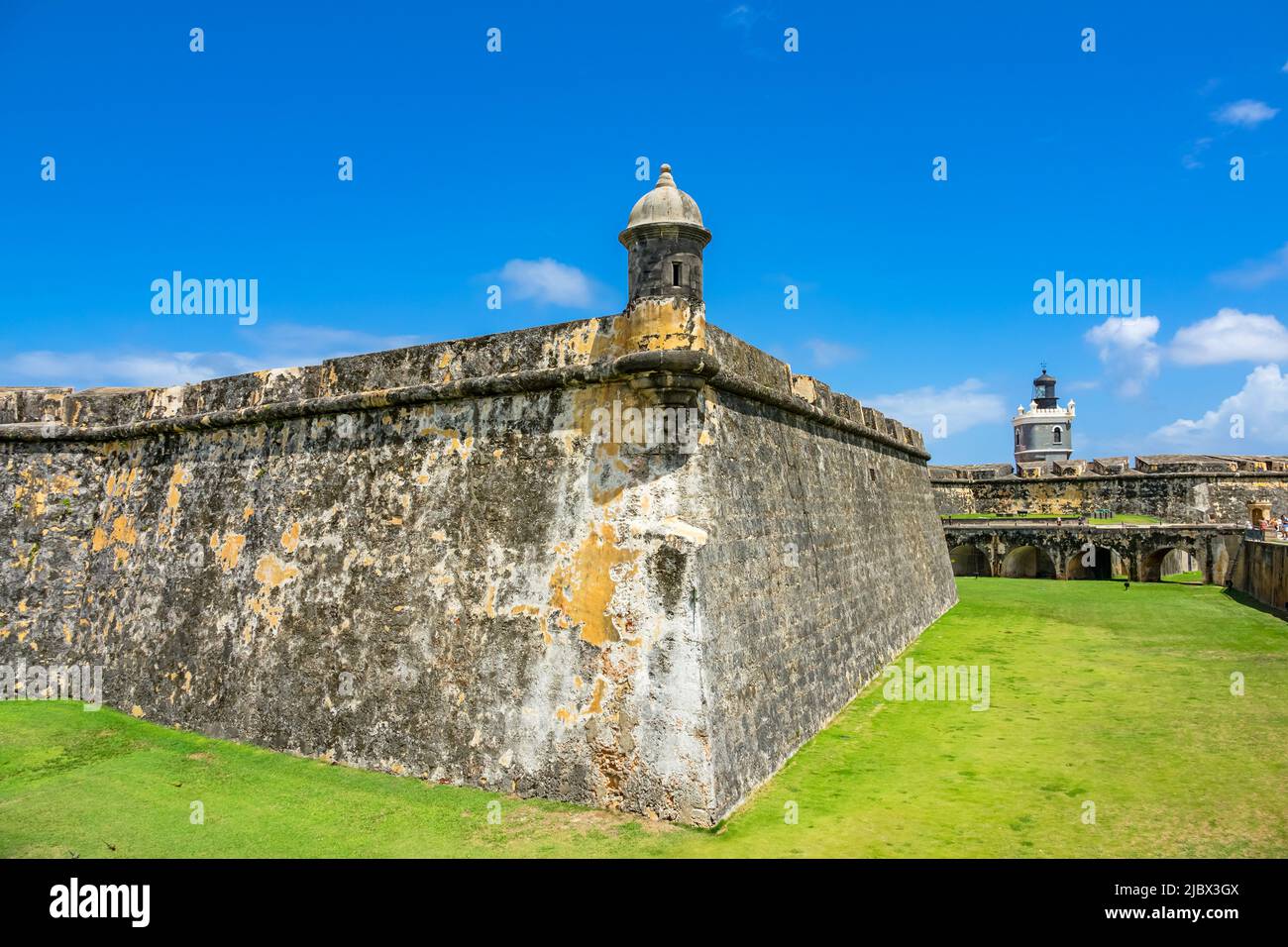 Castillo San Felipe del Morro historic fort in San Juan, Puerto Rico. Unesco World Heritage Site. Stock Photo