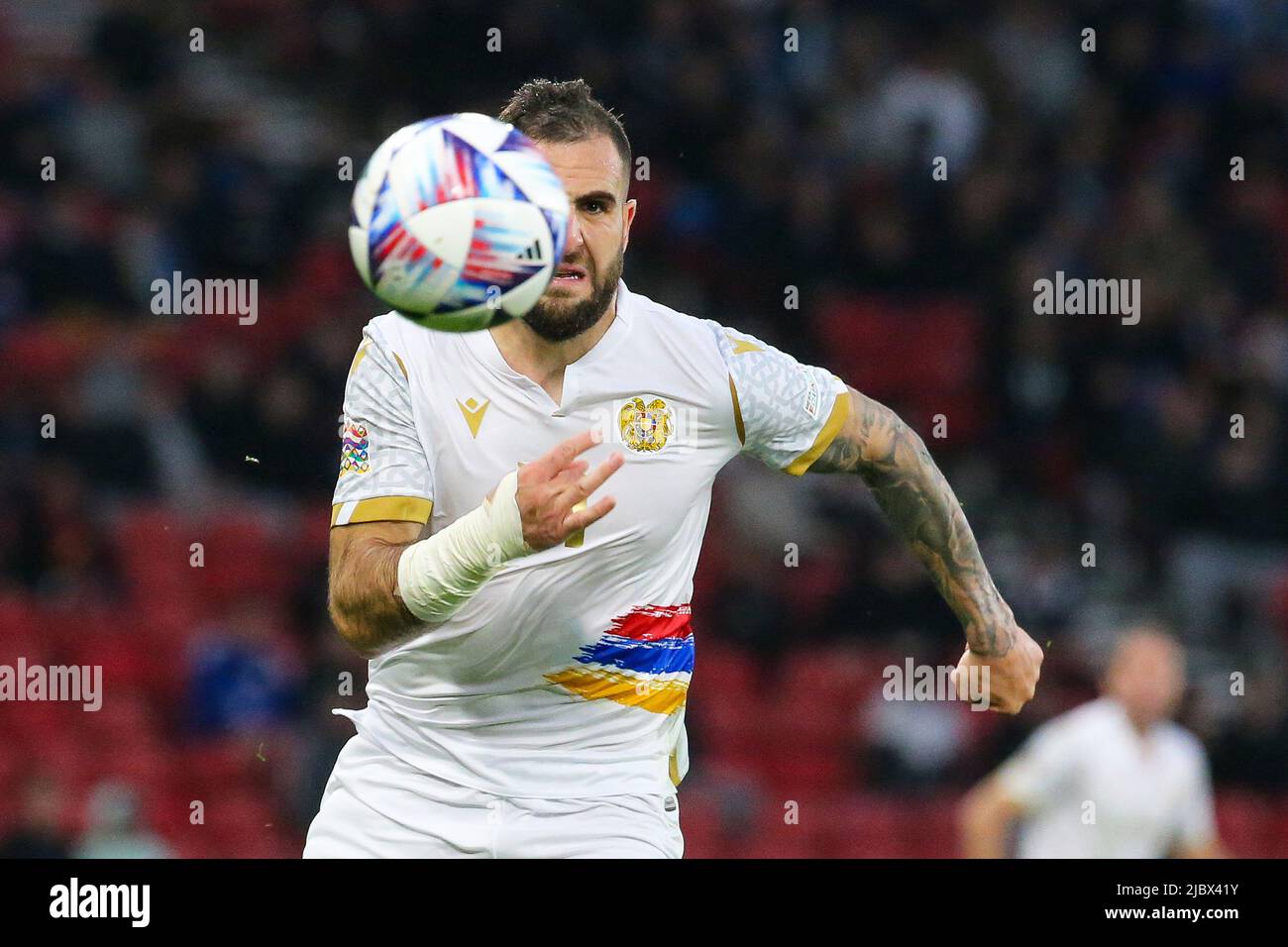 Tigran Barseghyan of SK Slovan Bratislava celebrates after scoring a  News Photo - Getty Images