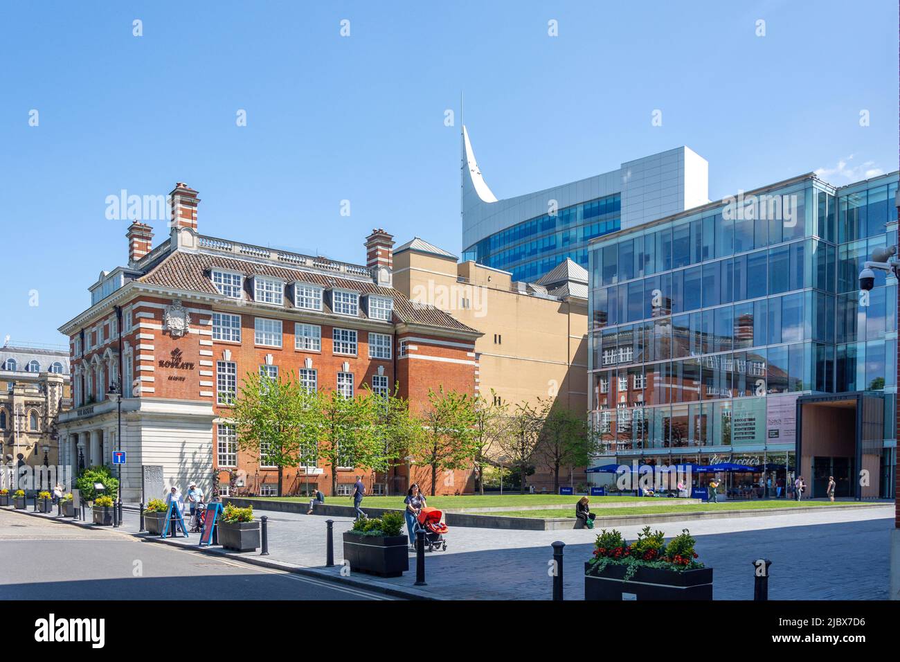 The Roseate Reading Hotel and Carluccio's restaurant, The Forbury, Reading, Berkshire, England, United Kingdom Stock Photo