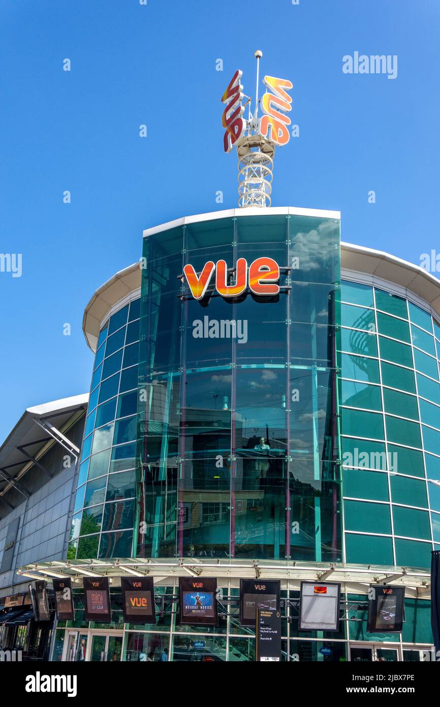 Vue Cinema at The Oracle Riverside shopping centre, Reading, Berkshire, England, United Kingdom Stock Photo